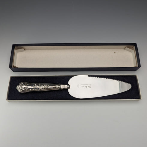 1992 年英國復古純銀手柄蛋糕切片機盒裝哈里森兄弟